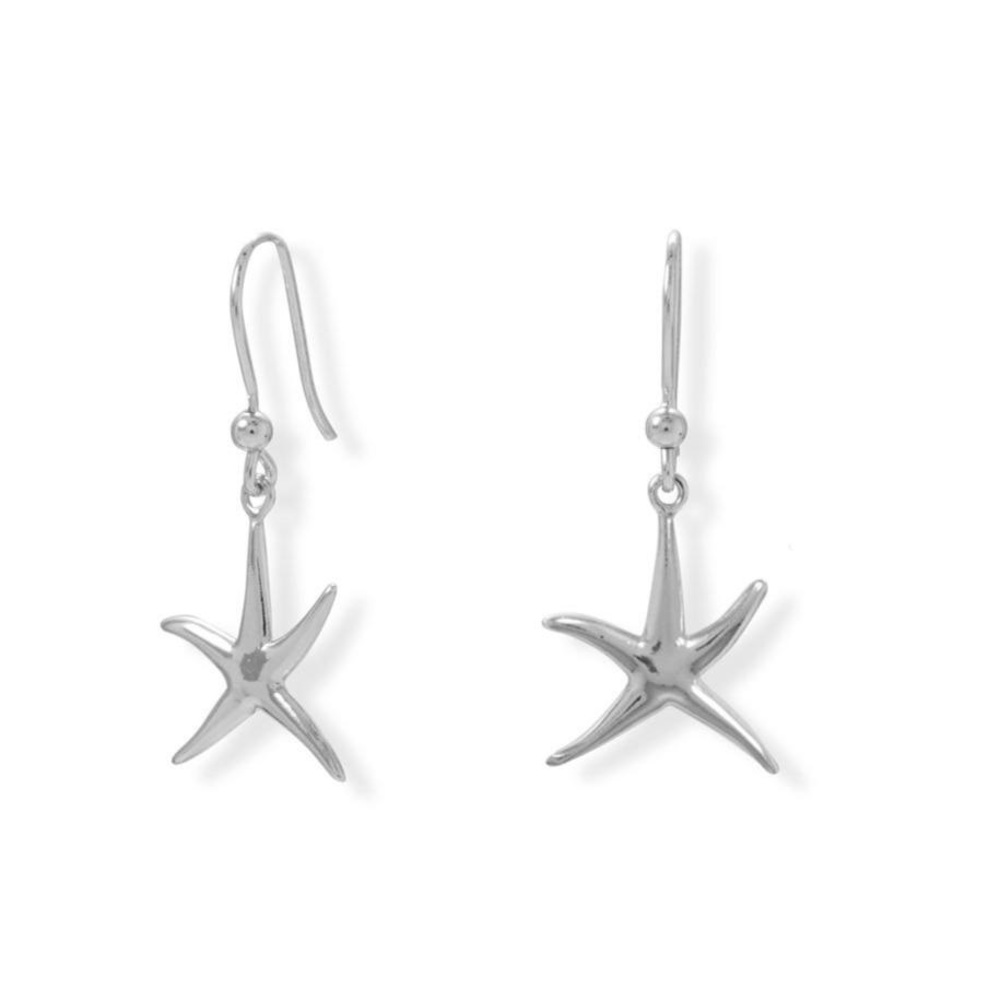 ⭐️ Starfish Dangle Earrings in Sterling Silver
